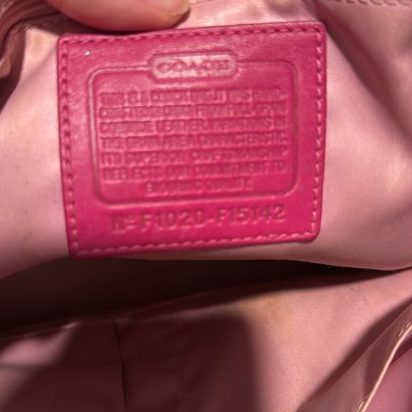 Coach HOT GIRL Pink Patent Leather Signature C Stitch Tote (Style #F15142) - Picture 3 of 16